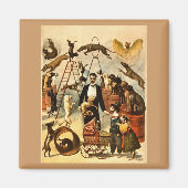 1899年犬の訓練を受けた法 – ヴィンテージサーカス法ポスター マグネット (正面)