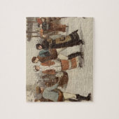 1899年頃:クリスマスを楽しむアイススケーター ジグソーパズル (縦)