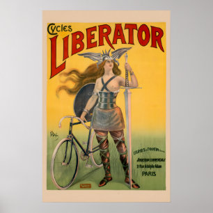 1899年 クラシック アール・ヌーヴォー フランス 自転車 ポスター