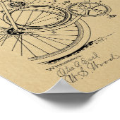 1899自転車ギア特許芸術スケッチプリント ポスター (角)