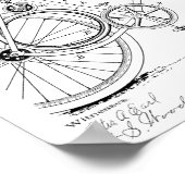 1899自転車ギア特許芸術スケッチプリント ポスター (角)