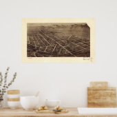 1899 Fort Collins, CO Bird's-eye viewパノラママップ ポスター (キッチン)