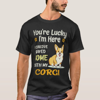 18 あなたはラッキーコーギー Tシャツ