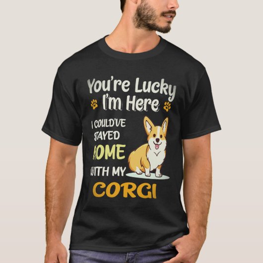 18 あなたはラッキーコーギー Tシャツ (正面)