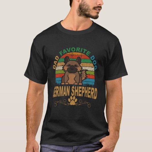 18 お父さん大好き ドッグ ジャーマンシェパード Tシャツ (正面)