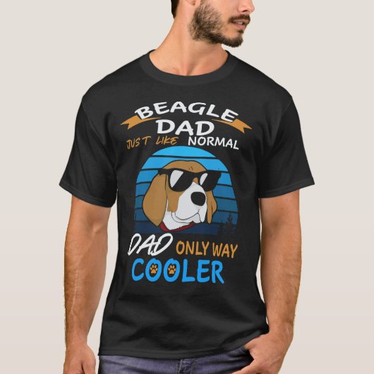 18 お父さん - ビーグルお父さん クーラー ビーグル Tシャツ (正面)