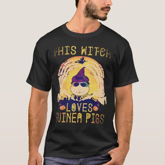 18 この魔女はモルモットが大好き ハロウィン Tシャツ (正面)