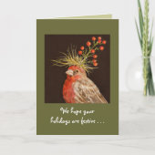 (#18)クリスマスカードを持っている シーズンカード (正面)