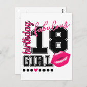 18.ゲブルツタッグ誕生日ガールグリュックフンシュカルテ ポストカード (正面/裏面)