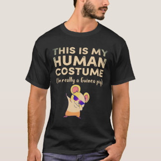 18 モルモットのコスプレ 人間だと思ってるでしょ ハロウィン Tシャツ