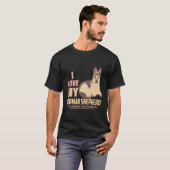 18 愛してる私のジャーマンシェパード 人間が嫌い Tシャツ (正面フル)
