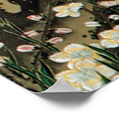 18.桃花小禽図, 若冲 Peach Blossoms & Small Birds, Jakuchū ポスター (角)