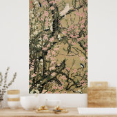 18.桃花小禽図, 若冲 Peach Blossoms & Small Birds, Jakuchū ポスター (キッチン)