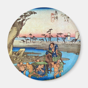 18.興津宿、広重興津宿、広重、浮世絵 マグネット