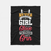 18.良い手袋を持つ女の子を過小評価しない フリースブランケット (正面)