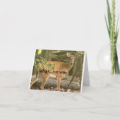 **18**誕生日が鹿の驚きに願う カード (正面)