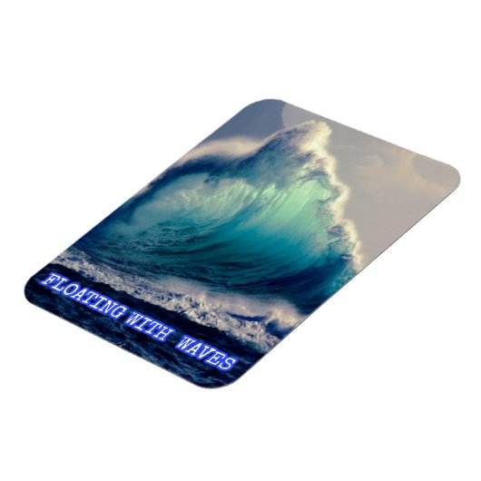 18.青い海波，海愛好家のための贈り物ヴィンテージ マグネット (左側)