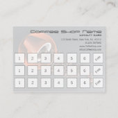 18 + 3一致の喫茶店のロイヤリティのスタンプカード ロイヤリティカード (裏面)