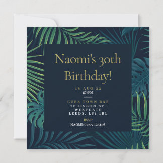 18、30、40、50、60歳の誕生日パーティー招待状 セーブザデート