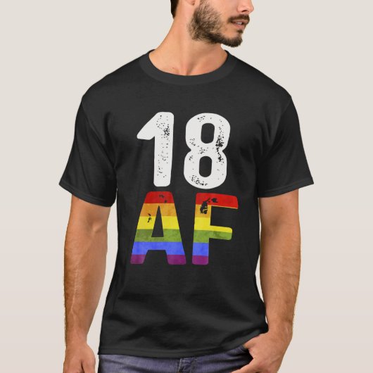18 AF 18誕生日2003 LGBT Bday Tee For Man Wom Tシャツ (正面)
