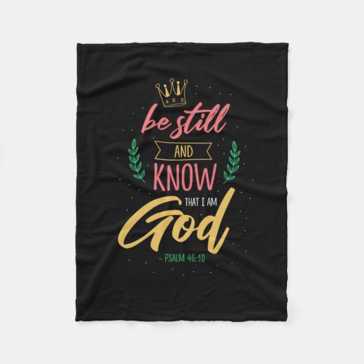 18.Be Still And Know That I Am God フリースブランケット (正面)