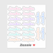 18 Custom Modern 8/9 Letters Name Word Trendy シール (シート)