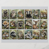 18 Forest Animal Rectangles 4 Junk Journaling Etc. (正面)