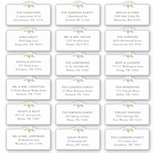 18 Greeneryの結婚Shipping Addressステッカー シール