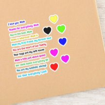 18 PCS - Love Message Stickers for Moms (引用文)
