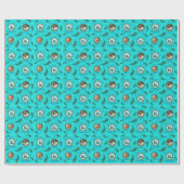 18 Peacock Feather Fully Editable Custom Photo ラッピングペーパー (フラット)