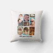 18 photo collage add text white クッション (裏面)