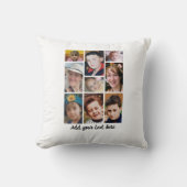 18 photo collage add text white クッション (正面)