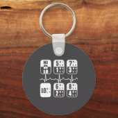 18 Speeds Shift Trucker Heartbeat Funny Truck  キーホルダー (正面)