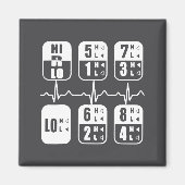 18 Speeds Shift Trucker Heartbeat Funny Truck マグネット (正面)