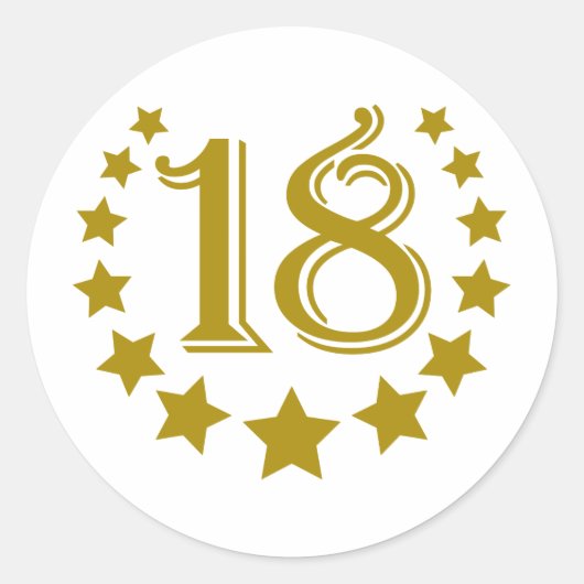 18-stars-誕生日.png ラウンドシール (正面)