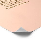 18 Table Wedding Seating Chart Coral Peach & Gold ポスター (角)