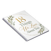 18 Things We Love About You 18歳の誕生日プレゼント ノートブック (右側)