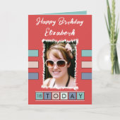 18 today追加フォトエイジ名red birthday カード (正面)