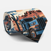 18 Wheeler Simi Tractor Trailer Truck ネクタイ (ロール)