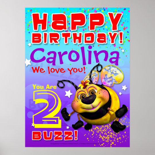 18 X24 Gigglebellies Beeweeの誕生日ポスター ポスター Zazzle Co Jp