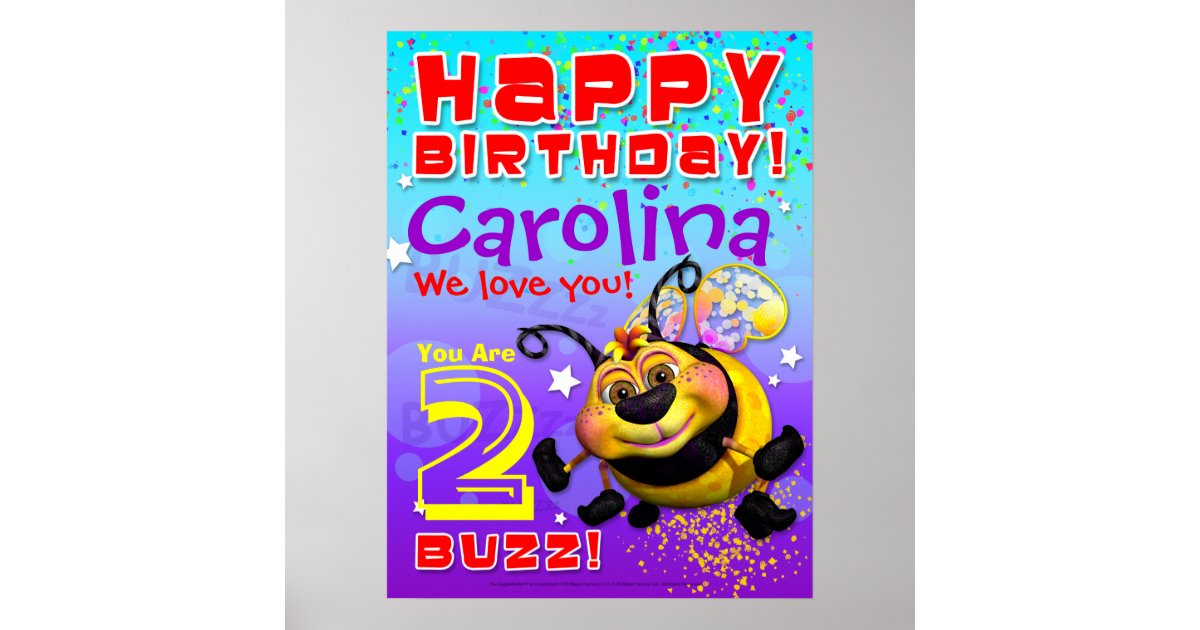 18 X24 Gigglebellies Beeweeの誕生日ポスター ポスター Zazzle Co Jp
