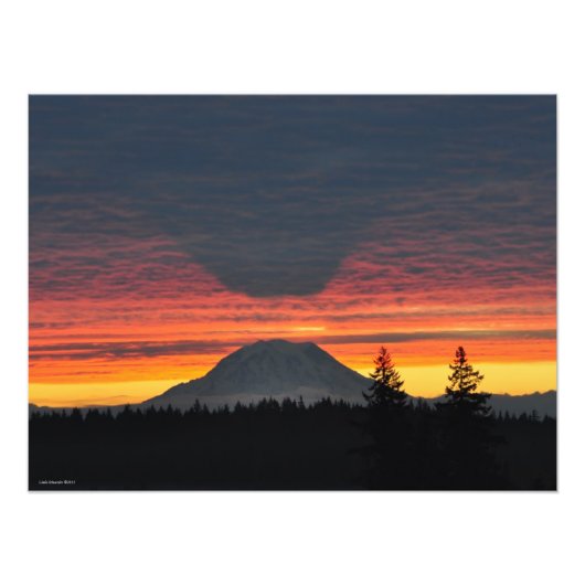 18 X 24山Rainierとその影 フォトプリント (正面)