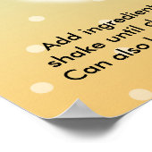 18" x 24"ポスター、ウィスキーサワーレシピカクテルアート ポスター (角)