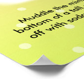 18" X 24"ポスター – MOJITOレシピカクテルアート ポスター (角)