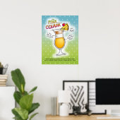 18" X 24"ポスター – PINA COLADAレシピカクテルアート ポスター (ホームオフィス)