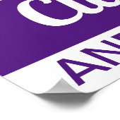 18" x 24"卒業式パープル紙ポスター ポスター (角)