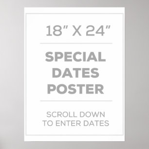 18" x 24"特別日付ポスター ポスター