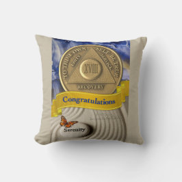 18 Year CUSTOM NAME AA Anniversary Serenity  クッション