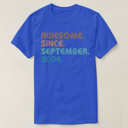 18 Year Old Gifts Awesome Since September 2004 18t Tシャツ (デザイン正面)