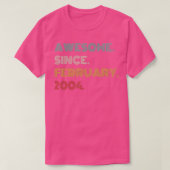 18 Years Old Awesome Since February 2004 18th Birt Tシャツ (デザイン正面)